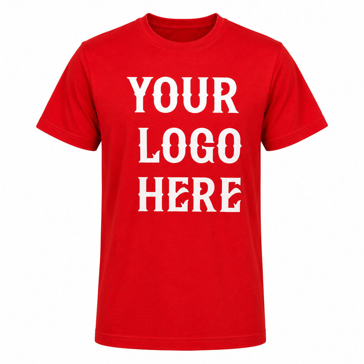 Front Short Sleeve Cotton Custom Tee — Front