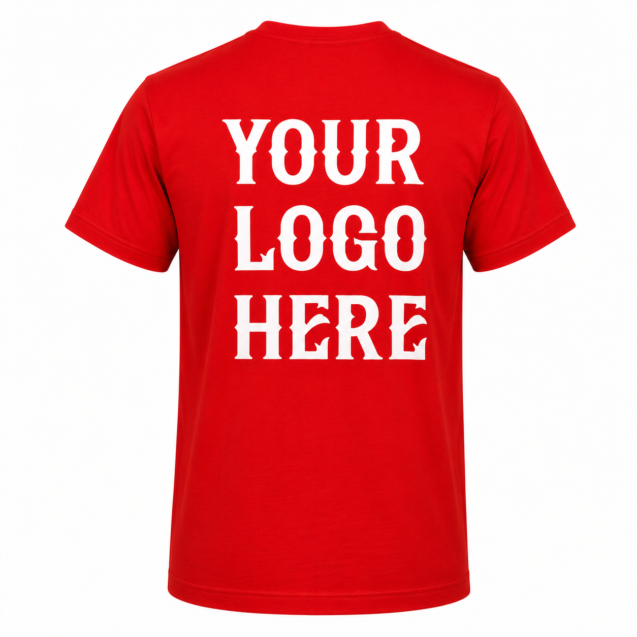 Front Short Sleeve Cotton Custom Tee — Back